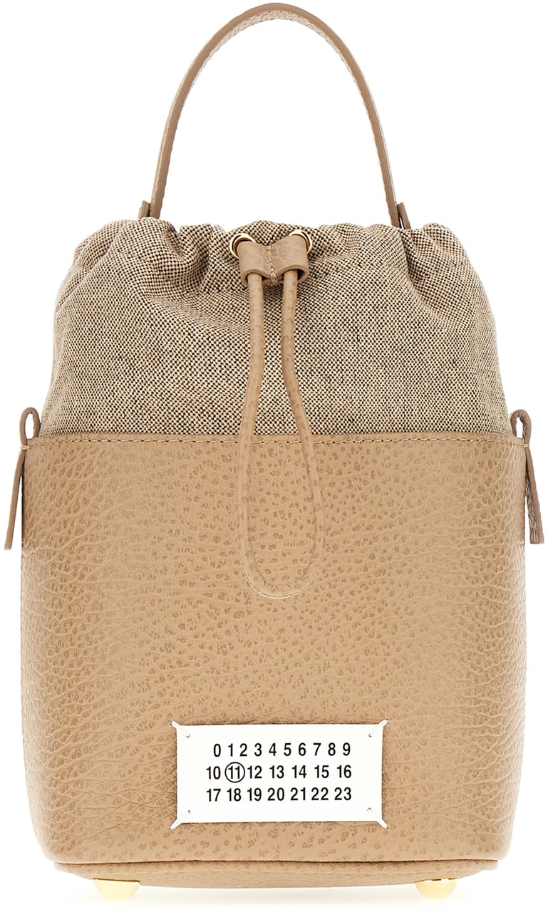 Maison Margiela Maison Margiela Camel leather small 5AC bucket bag Bruin