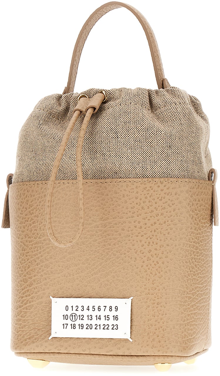 Maison Margiela Maison Margiela Camel leather small 5AC bucket bag Bruin