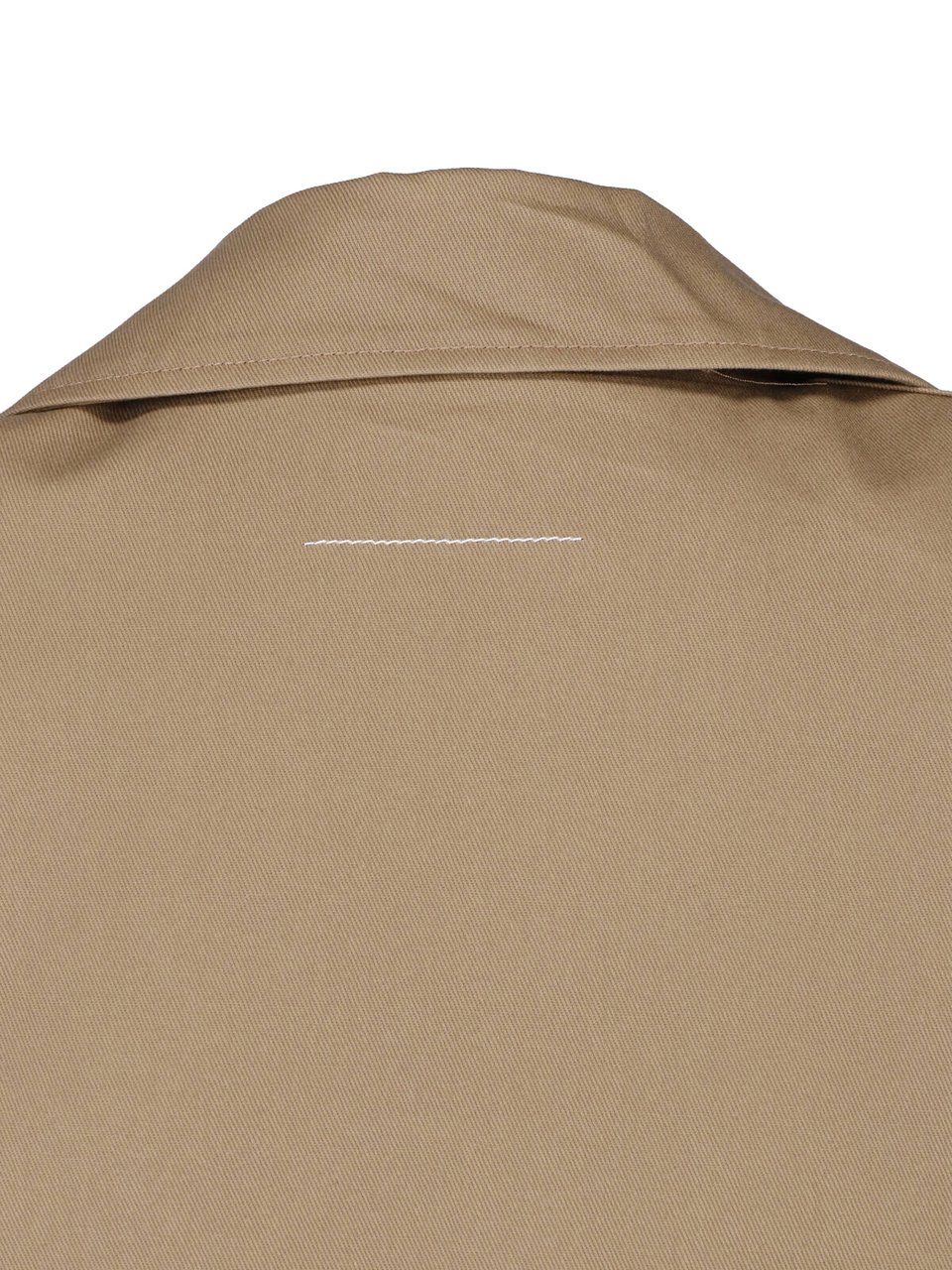 Maison Margiela Boxy Beige Jacket with Padded Shoulders Neutraal