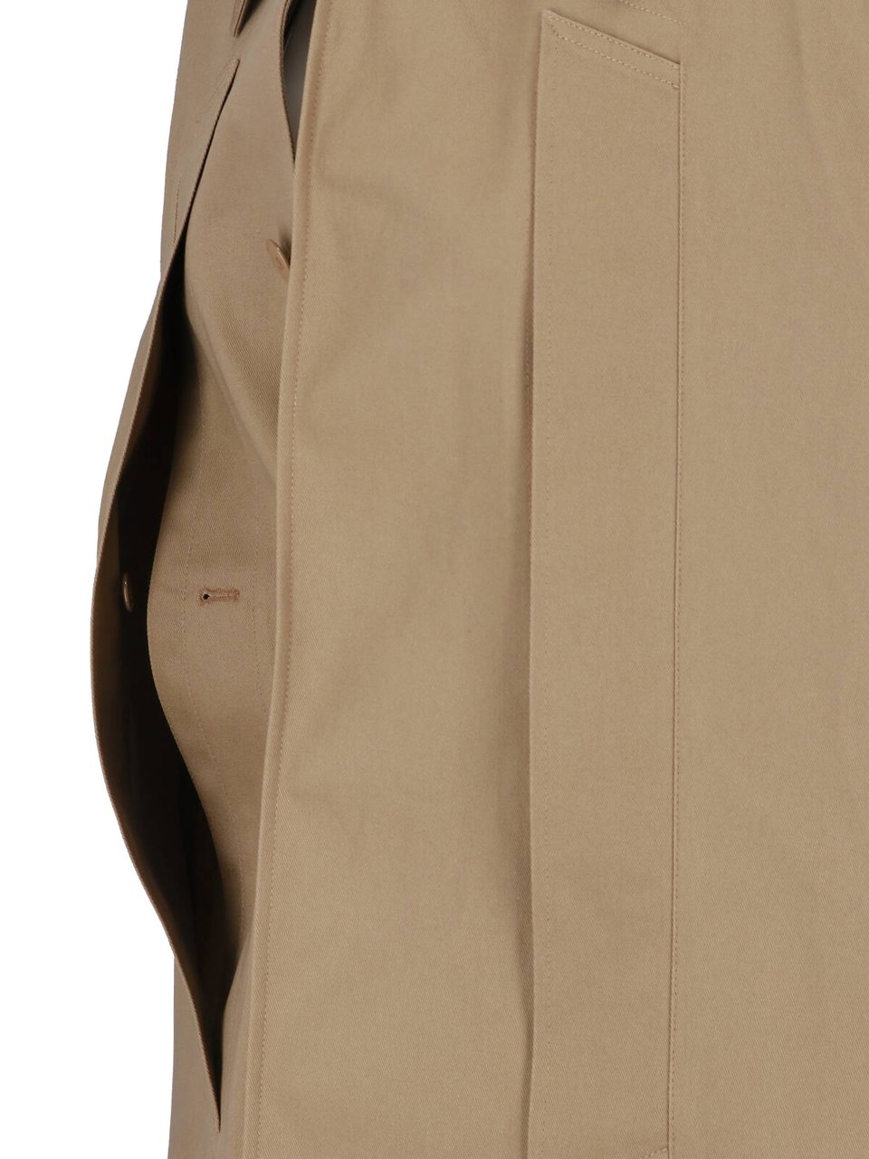 Maison Margiela Boxy Beige Jacket with Padded Shoulders Neutraal