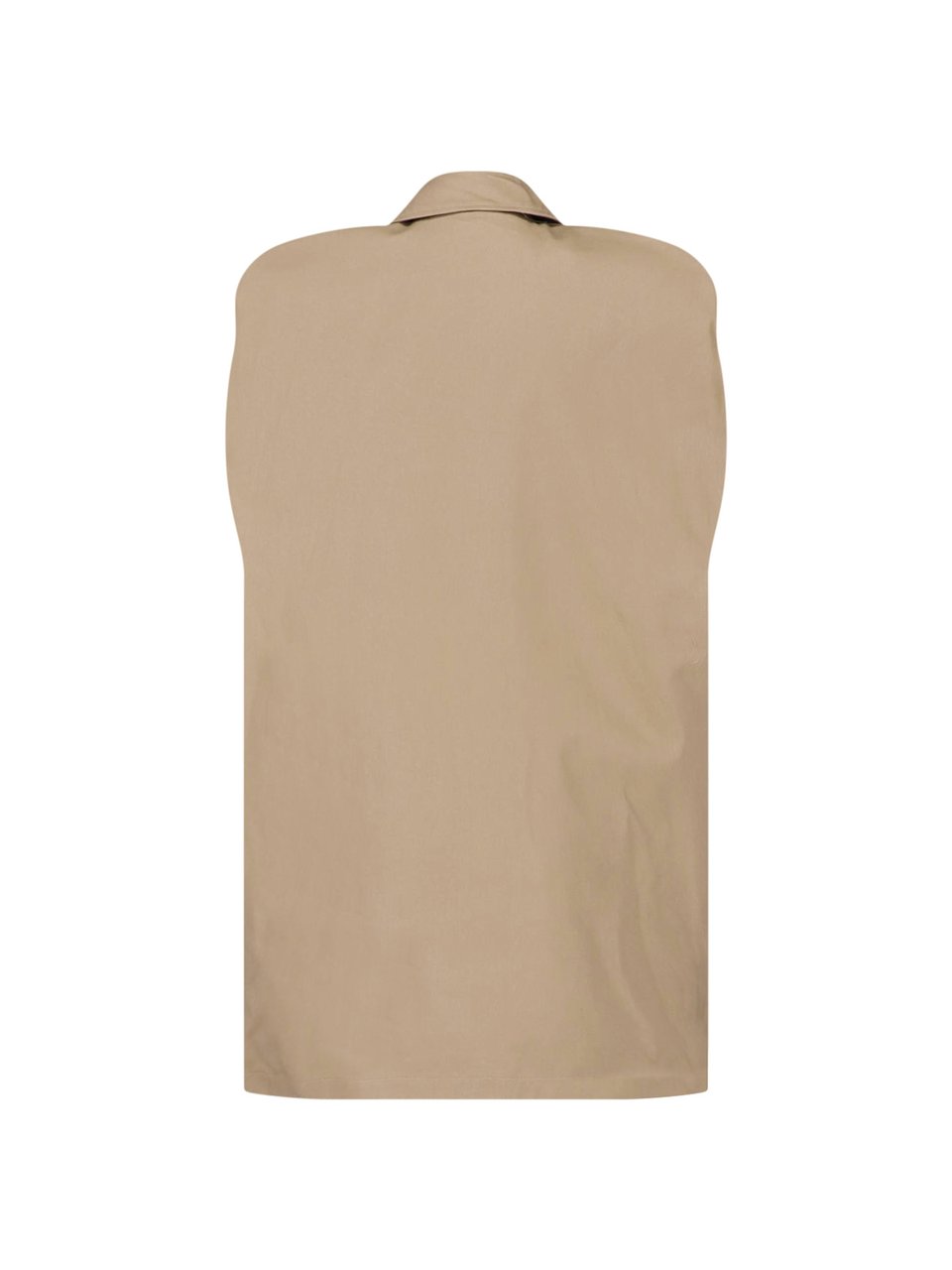 Maison Margiela Boxy Beige Jacket with Padded Shoulders Neutraal