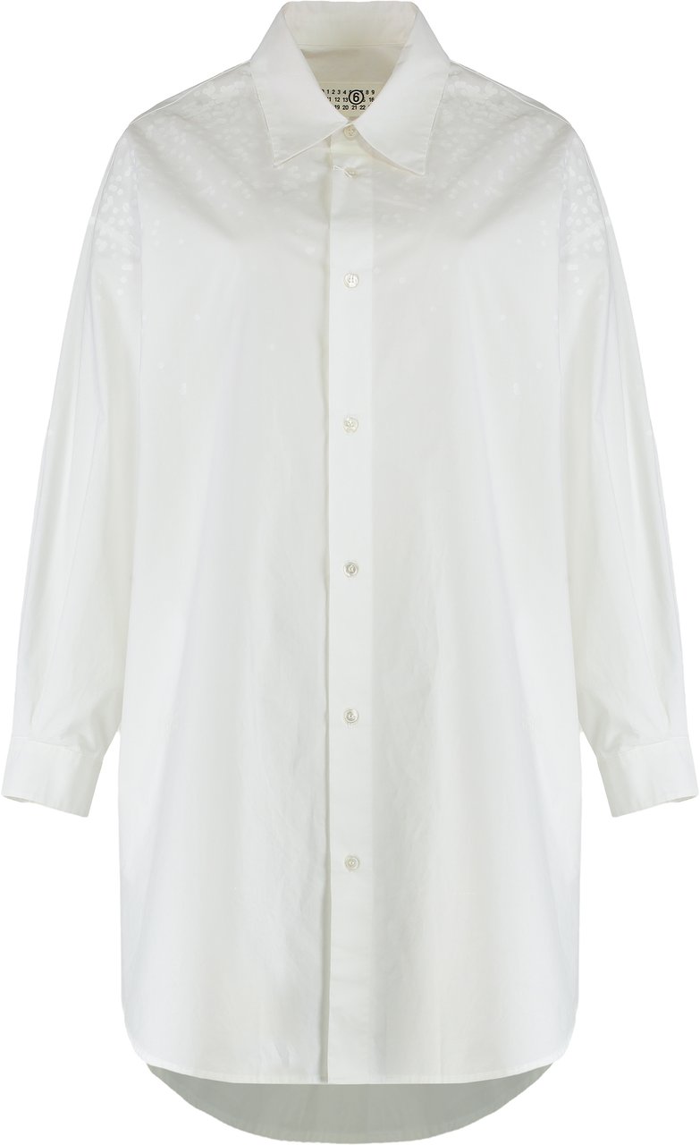 Maison Margiela Oversized cotton shirt Wit
