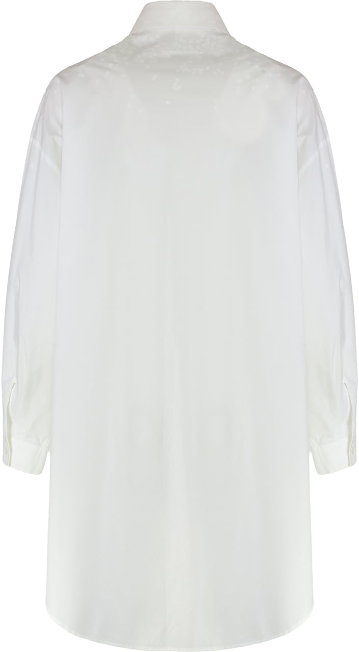 Maison Margiela Oversized cotton shirt Wit