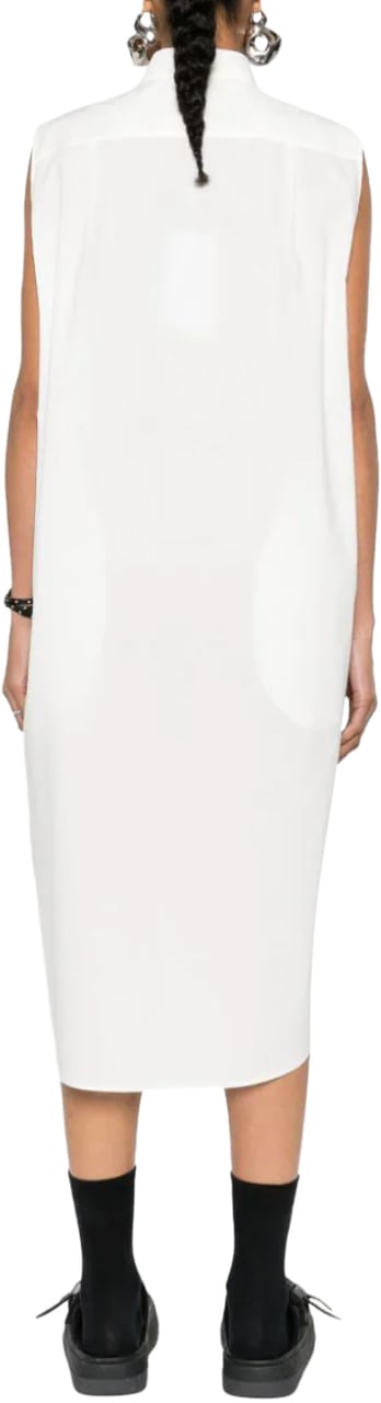 Maison Margiela Maxi Dress Cotton Poplin White Wit