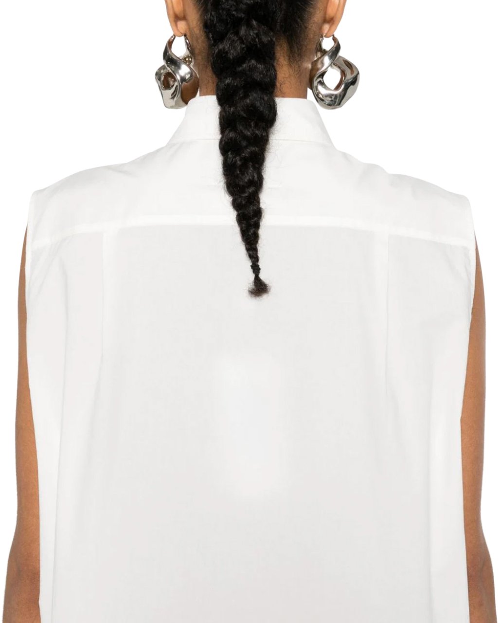 Maison Margiela Maxi Dress Cotton Poplin White Wit