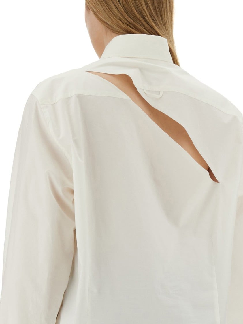 Maison Margiela White Cotton Oversize Fit Shirt Wit