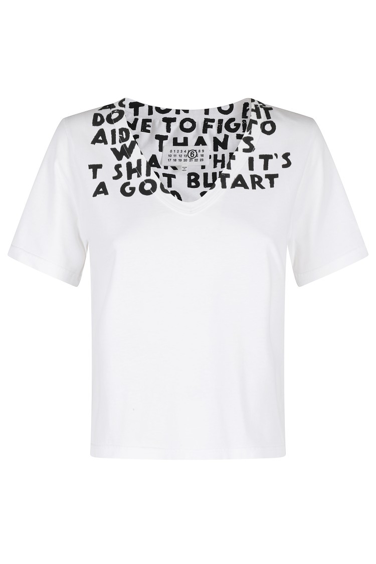 Maison Margiela Aids T-Shirt - White Wit