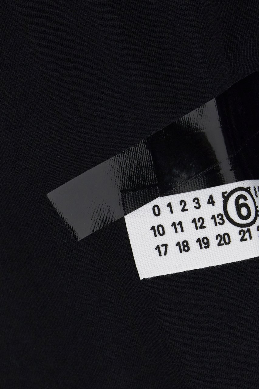 Maison Margiela Mm6 Black cotton t-shirt Zwart