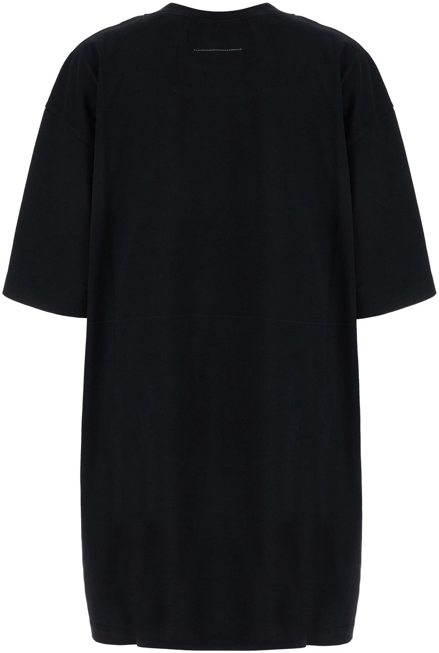Maison Margiela Mm6 Black cotton t-shirt Zwart