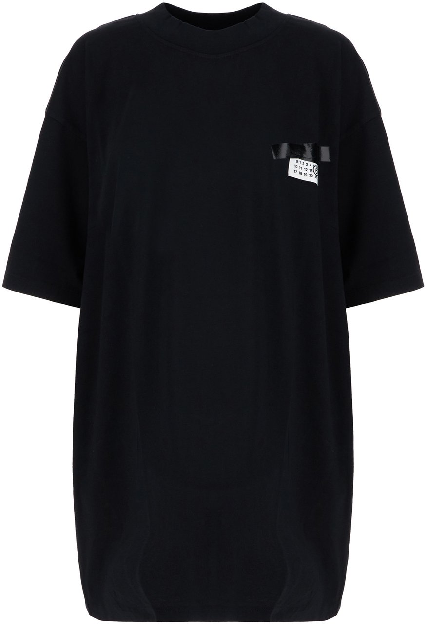 Maison Margiela Mm6 Black cotton t-shirt Zwart