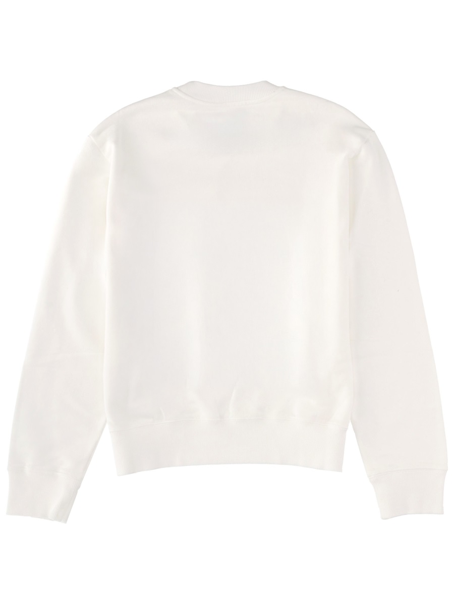 Maison Margiela White Relaxed Logo Cotton Sweatshirt Wit
