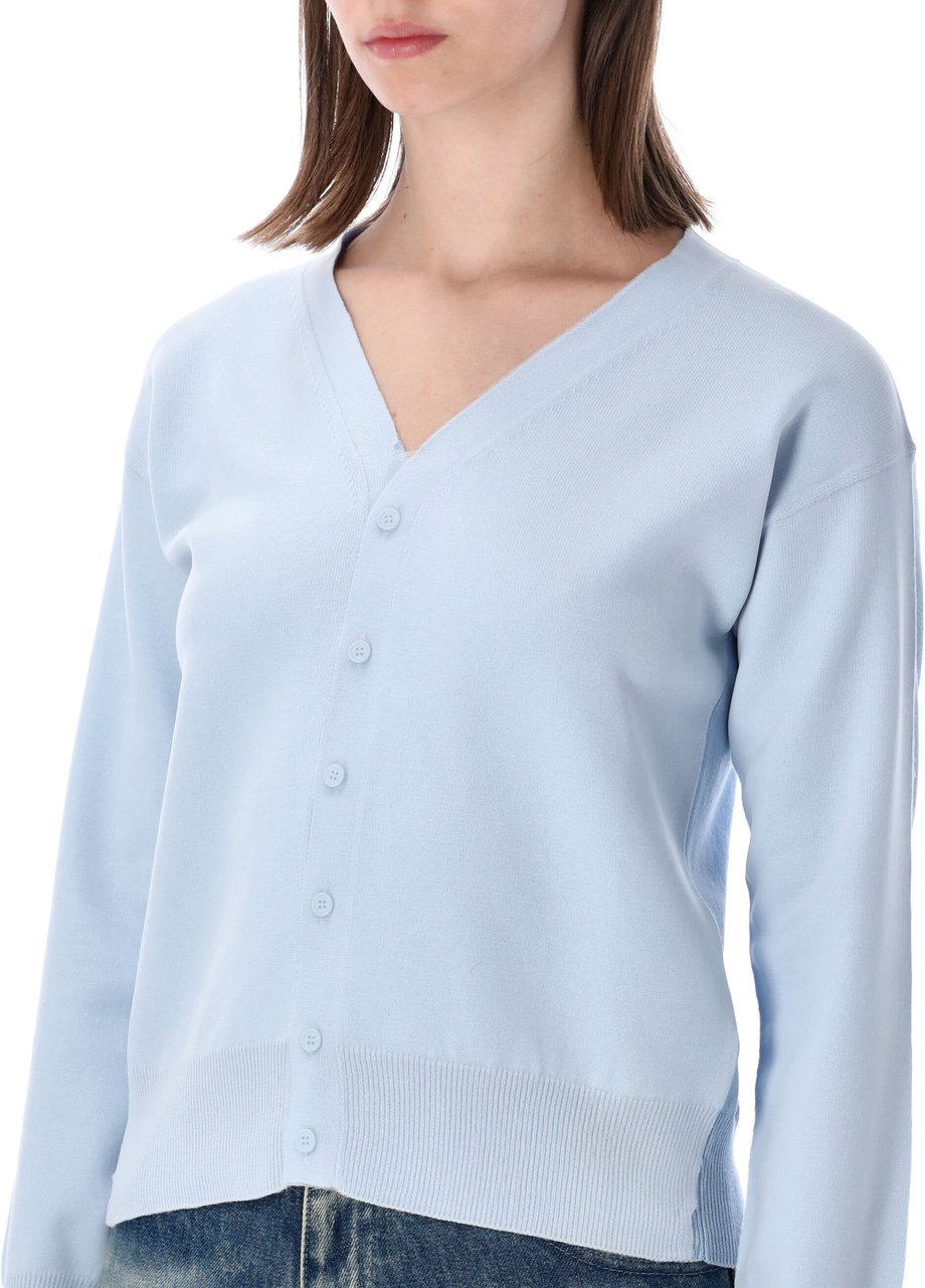 Maison Margiela Cardigan Pressed Blu Lichtblauw