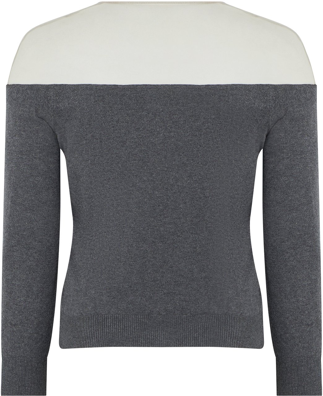 Maison Margiela Cotton cardigan with transparent insert Grijs