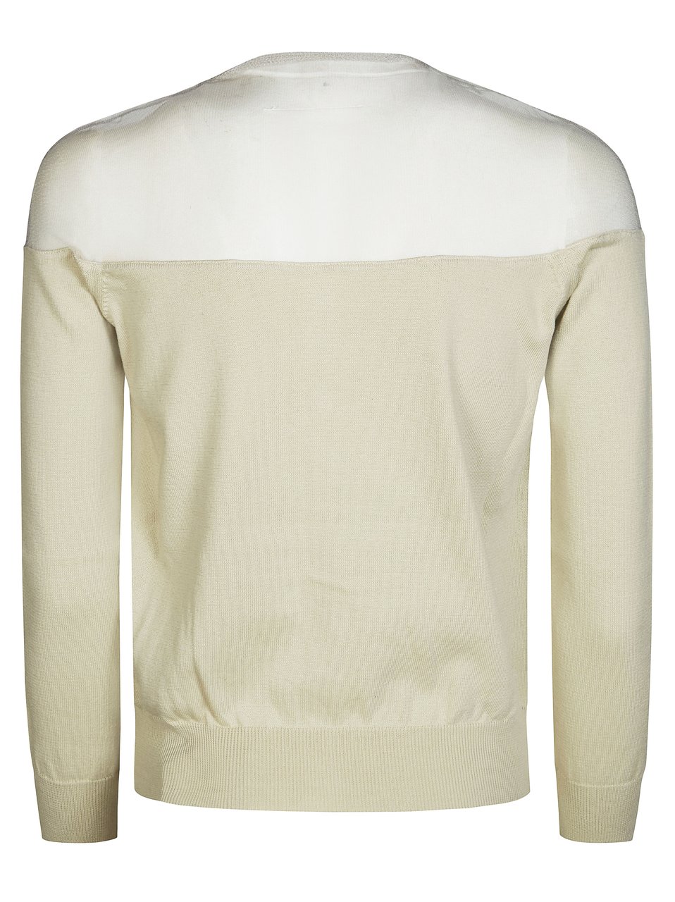 Maison Margiela Fitted Ribbed Cuffs Sheer Body Cardigan Grijs