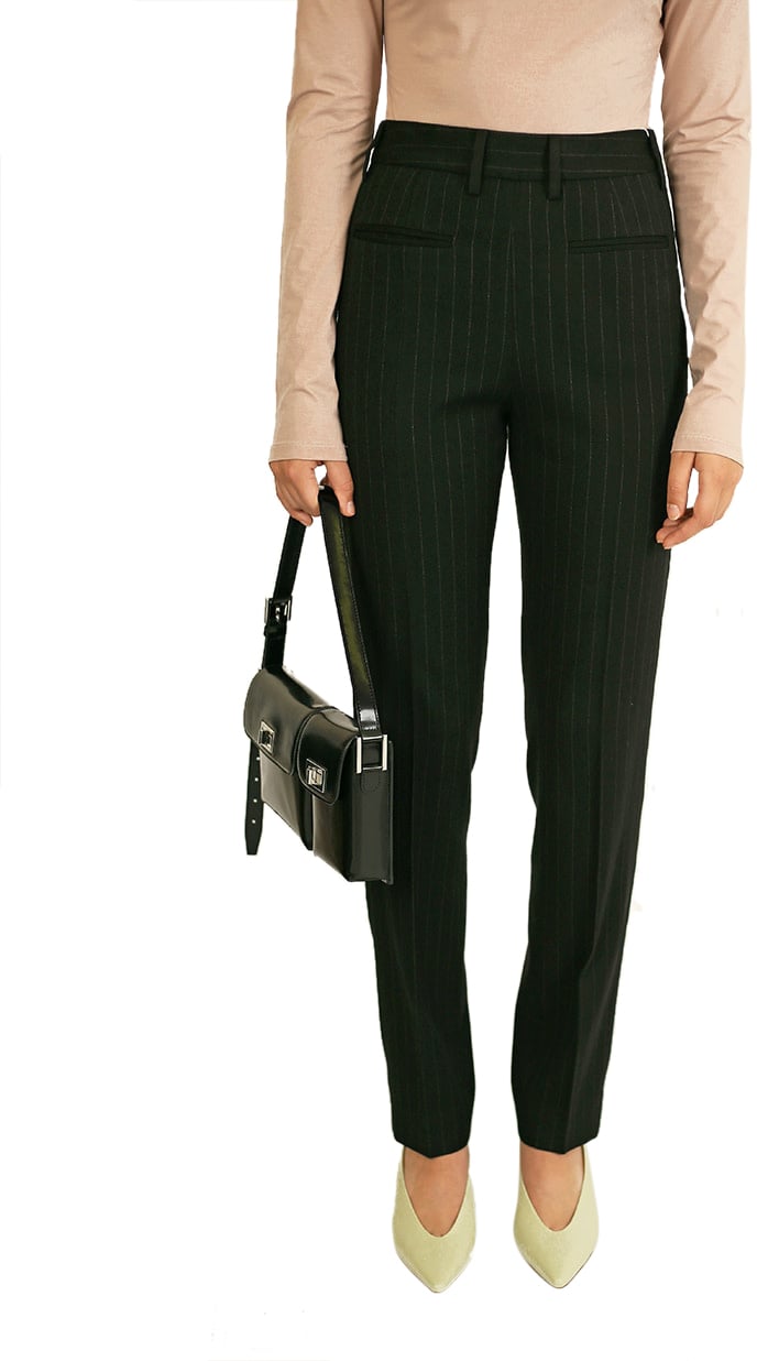Maison Margiela Pinstripe Trousers Black Zwart
