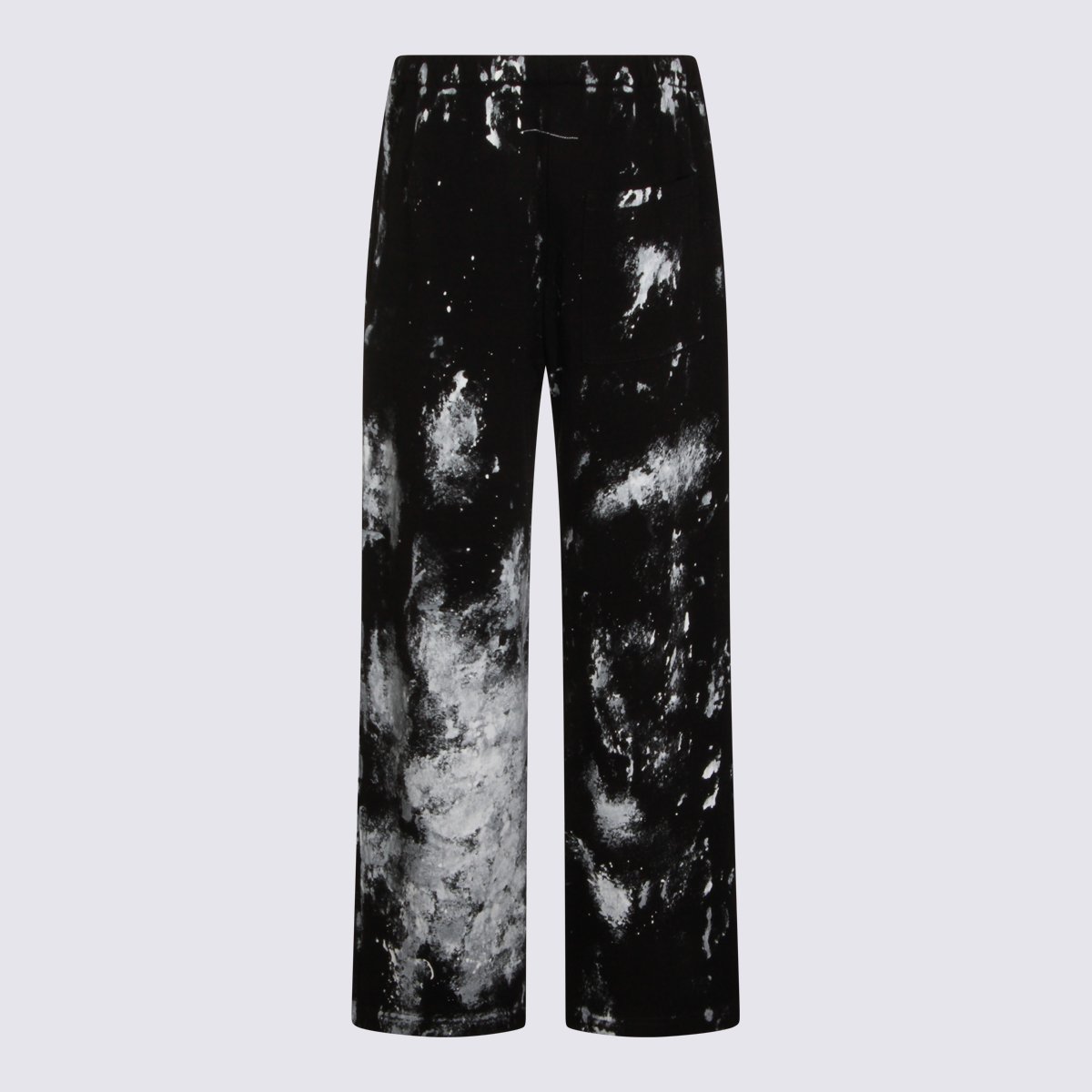 Maison Margiela Relaxed Straight-Leg Pants With Abstract Splatter Pattern Zwart