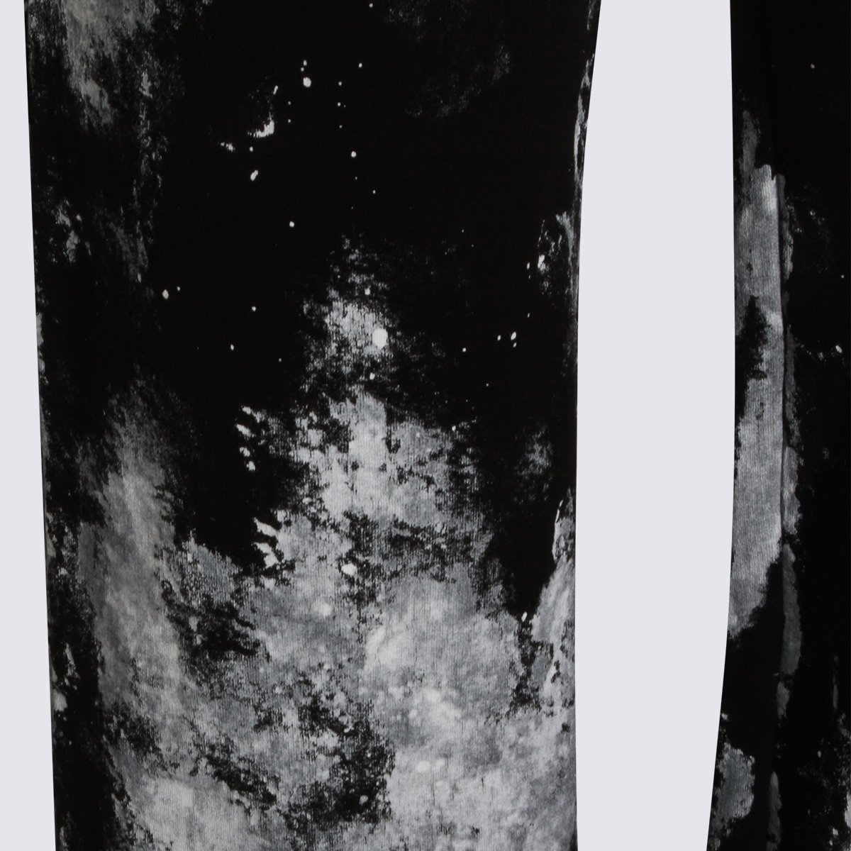 Maison Margiela Relaxed Straight-Leg Pants With Abstract Splatter Pattern Zwart