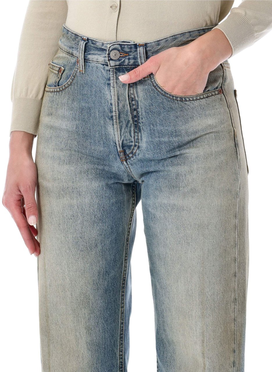 Maison Margiela Straight Denim Crop Blu Blauw