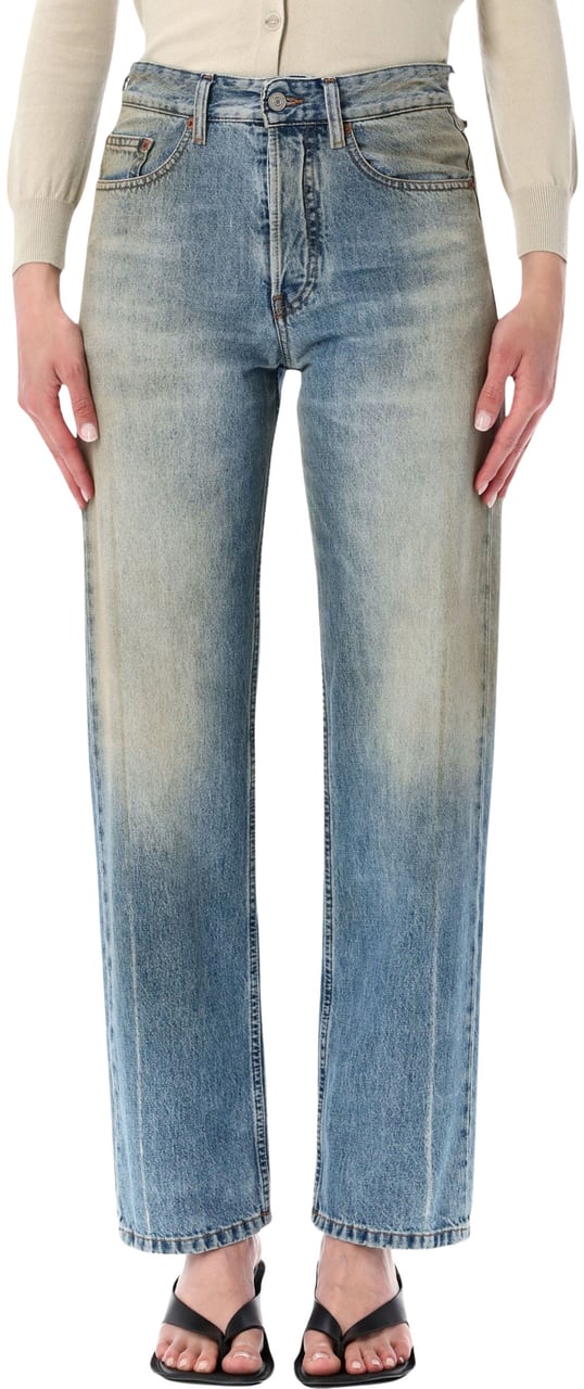 Maison Margiela Straight Denim Crop Blu Blauw