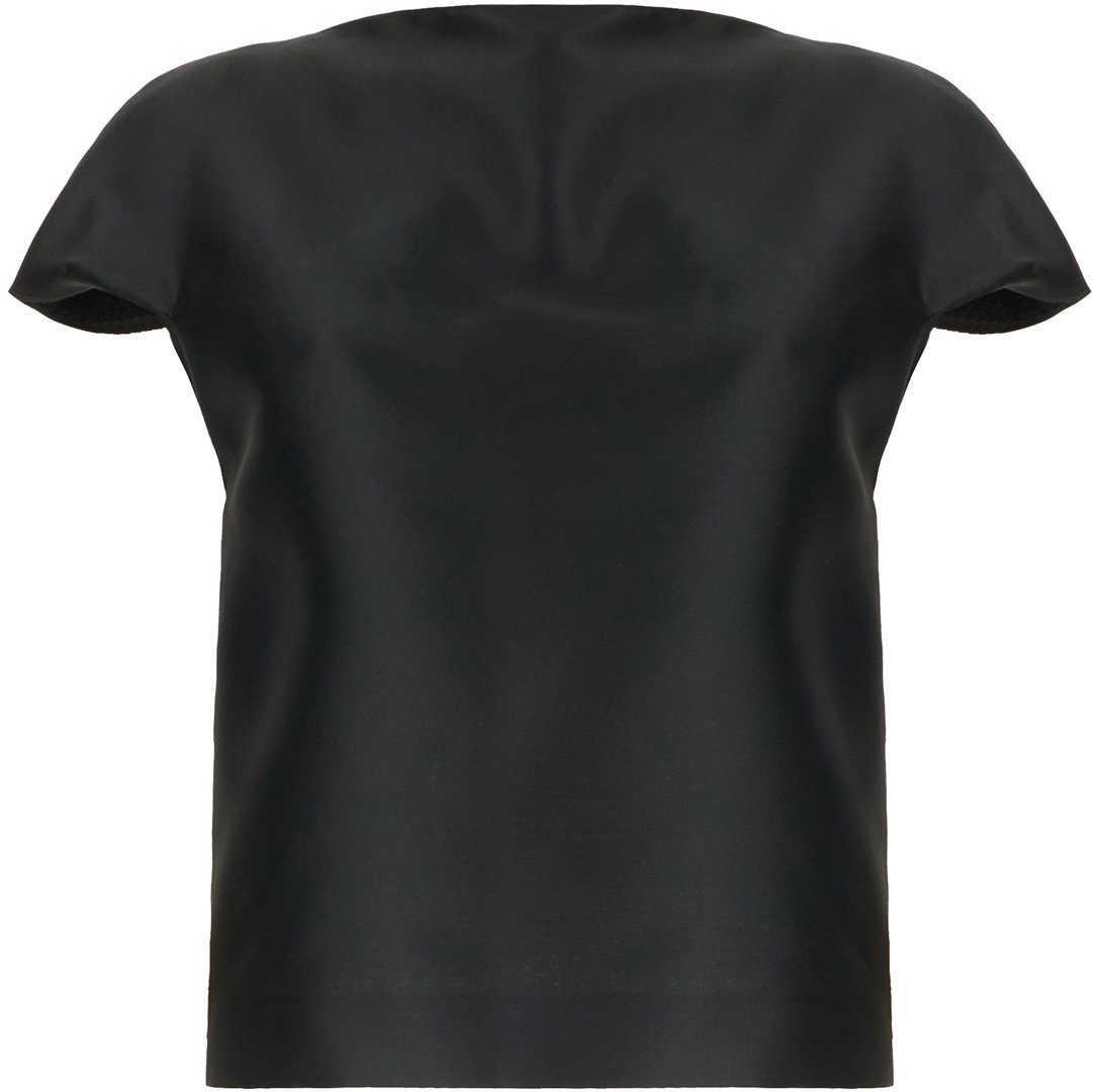 Maison Margiela Mm6 Black polyester t-shirt Zwart