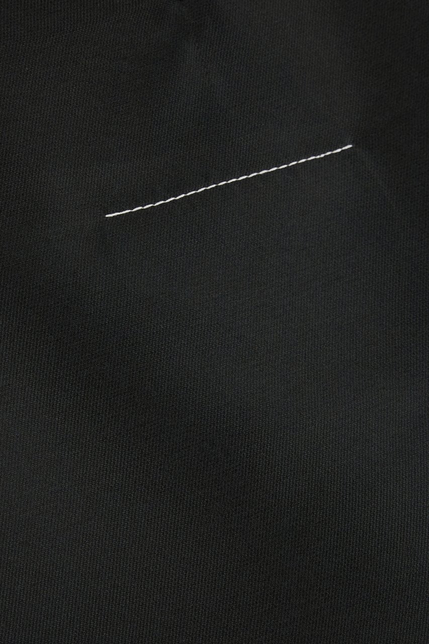 Maison Margiela Mm6 Black polyester t-shirt Zwart