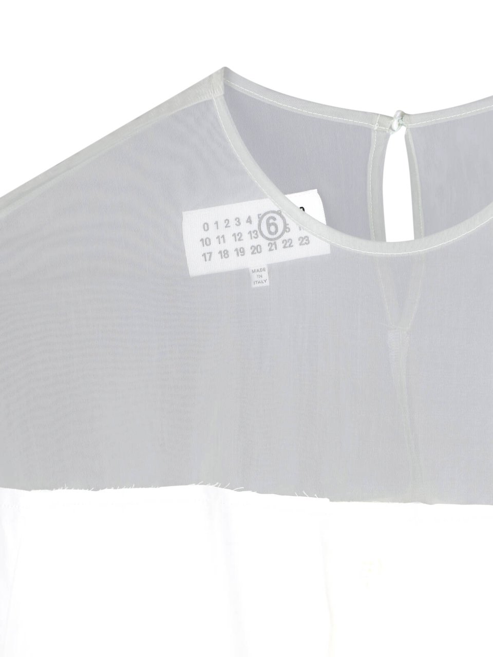 Maison Margiela White Minimalist Sheer Yoke Button-Down Top Wit