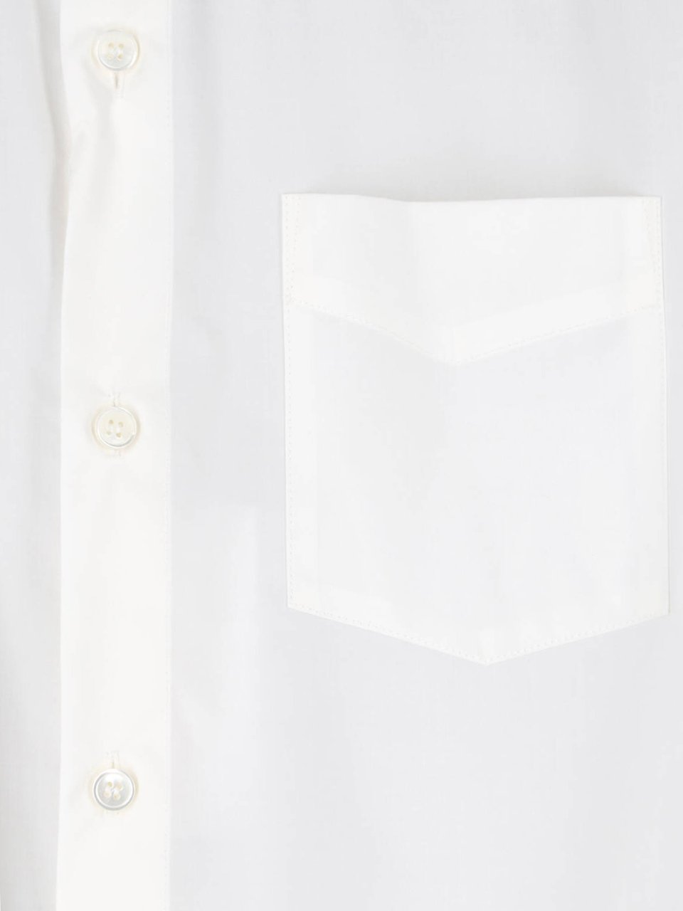 Maison Margiela White Minimalist Sheer Yoke Button-Down Top Wit