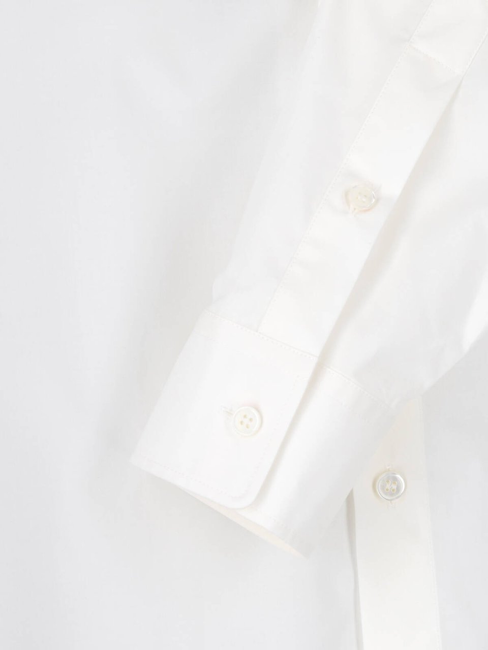 Maison Margiela White Minimalist Sheer Yoke Button-Down Top Wit