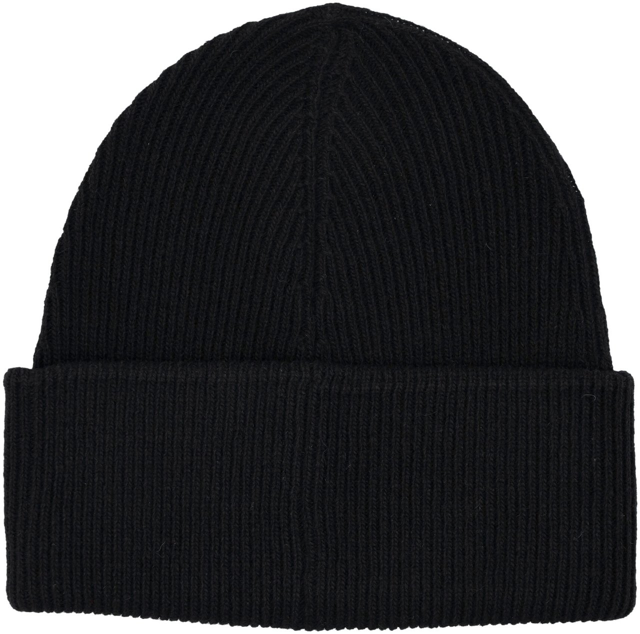 Maison Margiela Beanie Etiquette Tape Nero Zwart