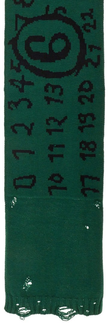 Maison Margiela Virgin Wool Scarf Groen