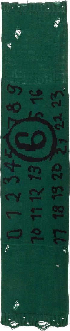 Maison Margiela Virgin Wool Scarf Groen