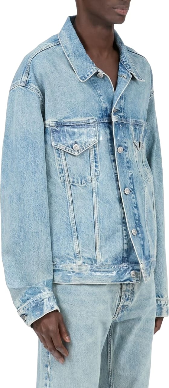 Maison Margiela Coats Light Blue Lichtblauw