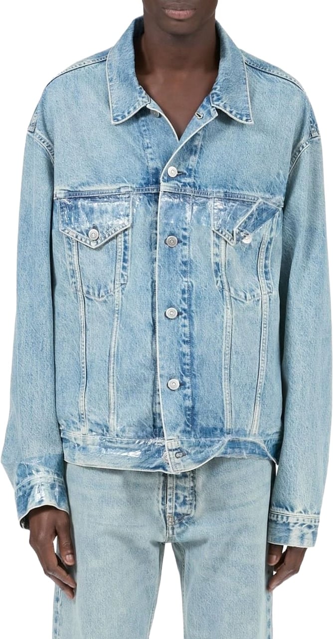 Maison Margiela Coats Light Blue Lichtblauw