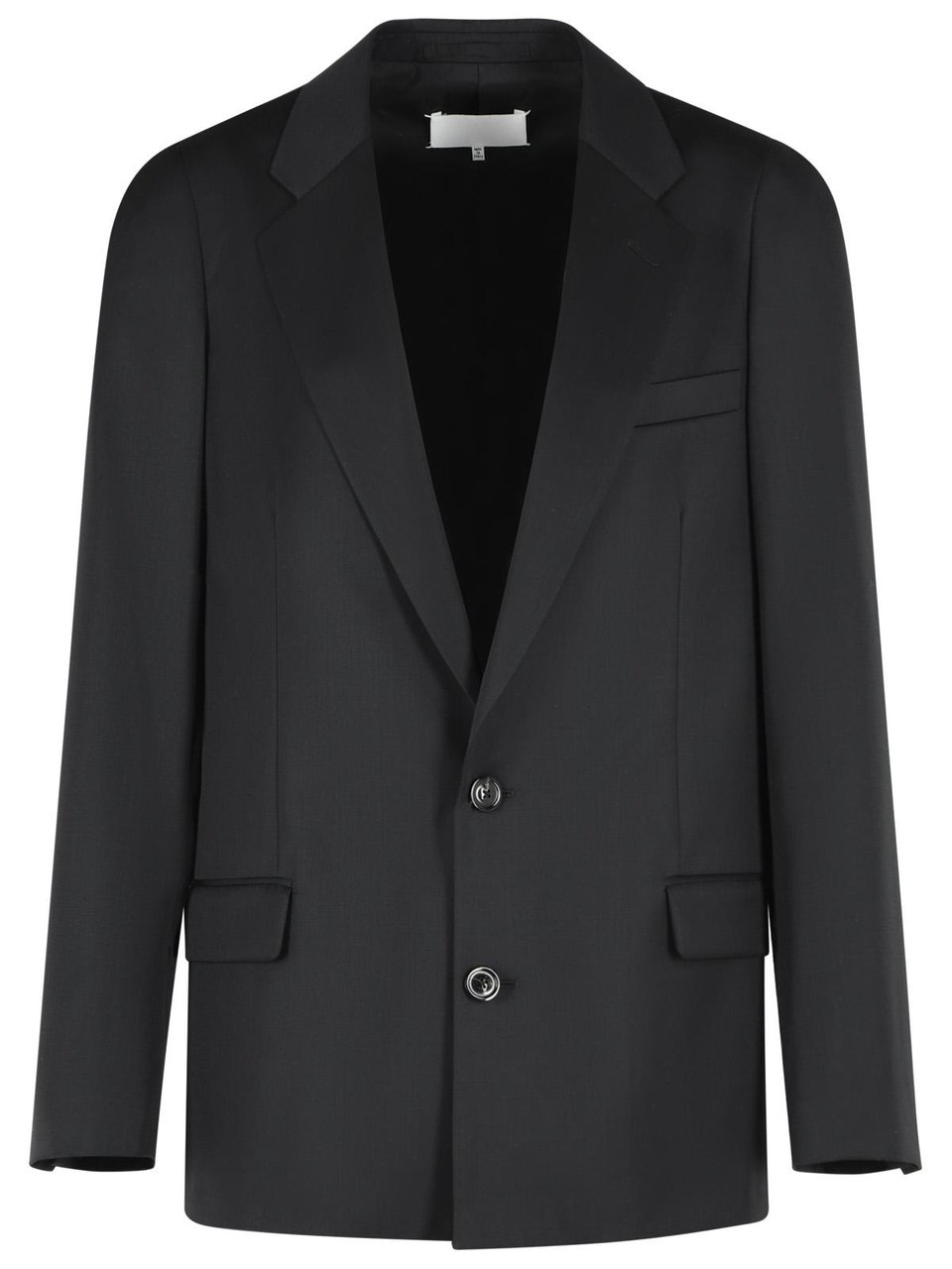 Maison Margiela Black Virgin Wool Blazer Zwart