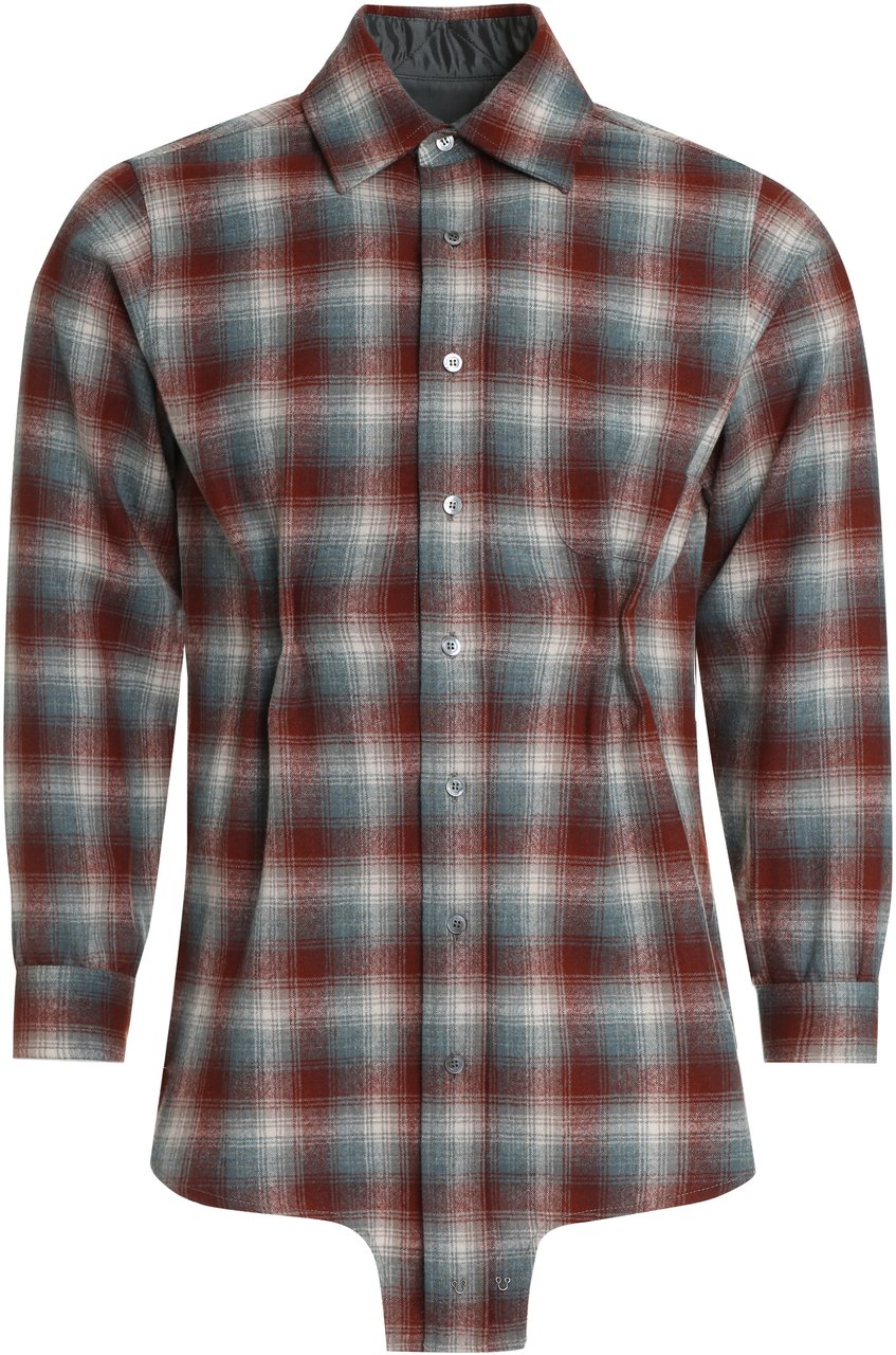 Maison Margiela X Pendleton - Checked wool shirt Rood