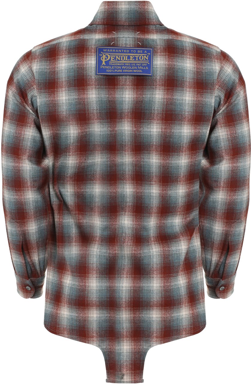 Maison Margiela X Pendleton - Checked wool shirt Rood