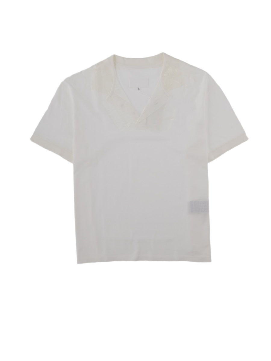 Maison Margiela Short-Sleeve Polo Shirt With Minimalist Design Wit