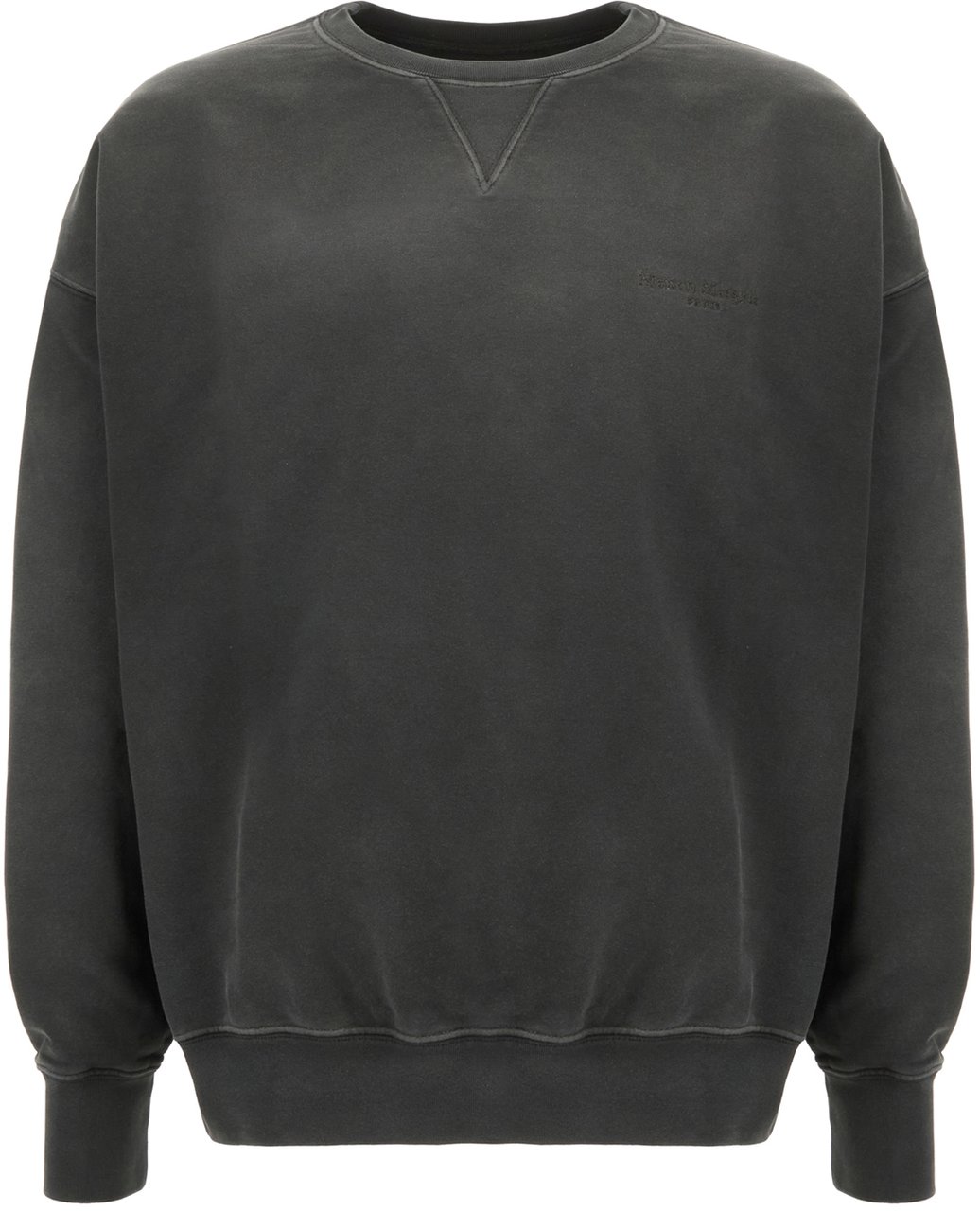 Maison Margiela Slate cotton sweatshirt Zwart