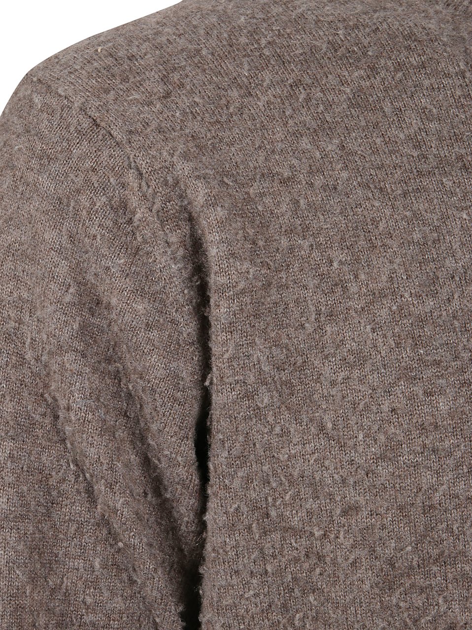 Maison Margiela Heathered Brown Cashmere-Cotton Sweater Grijs