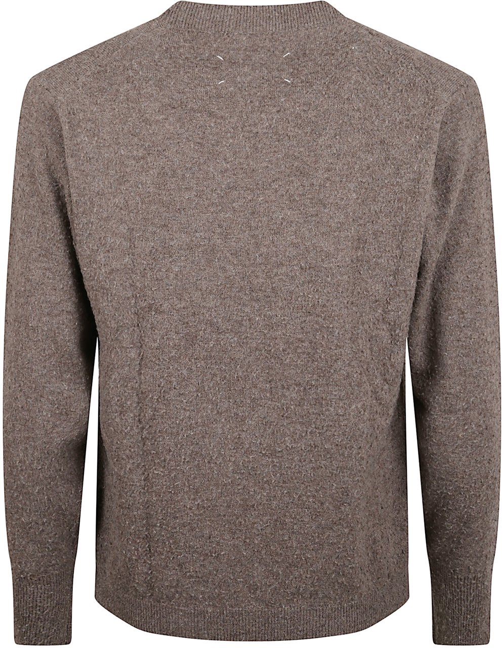 Maison Margiela Heathered Brown Cashmere-Cotton Sweater Grijs