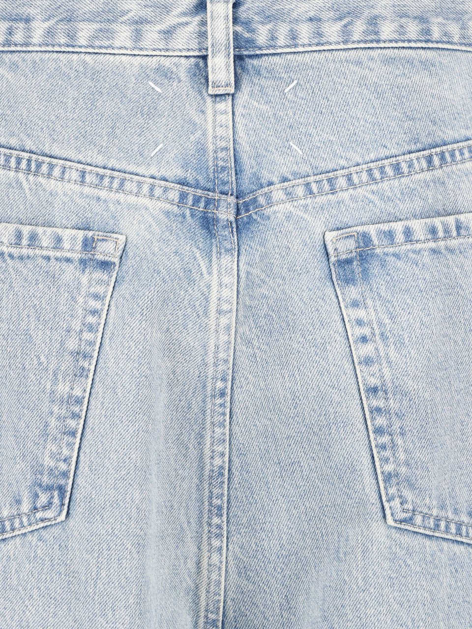 Maison Margiela Blue Four Stitches Wide-Leg Denim Jeans Blauw
