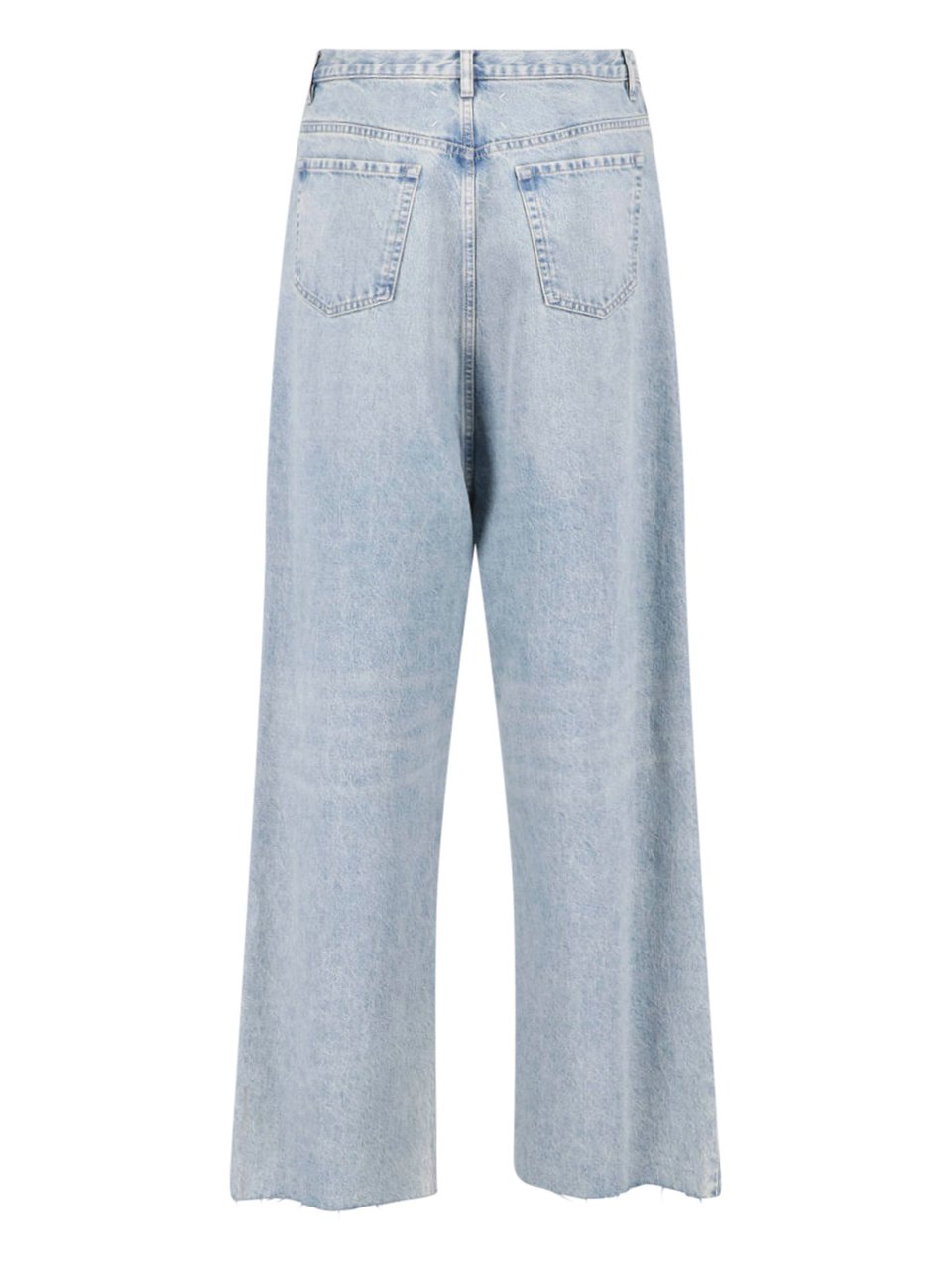 Maison Margiela Blue Four Stitches Wide-Leg Denim Jeans Blauw