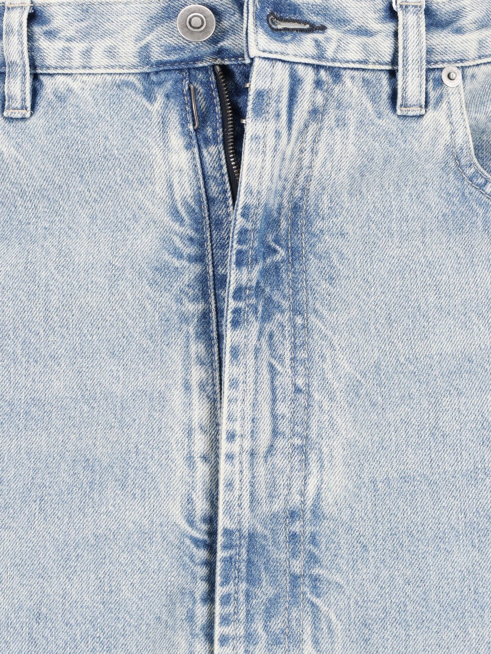 Maison Margiela Blue Four Stitches Wide-Leg Denim Jeans Blauw
