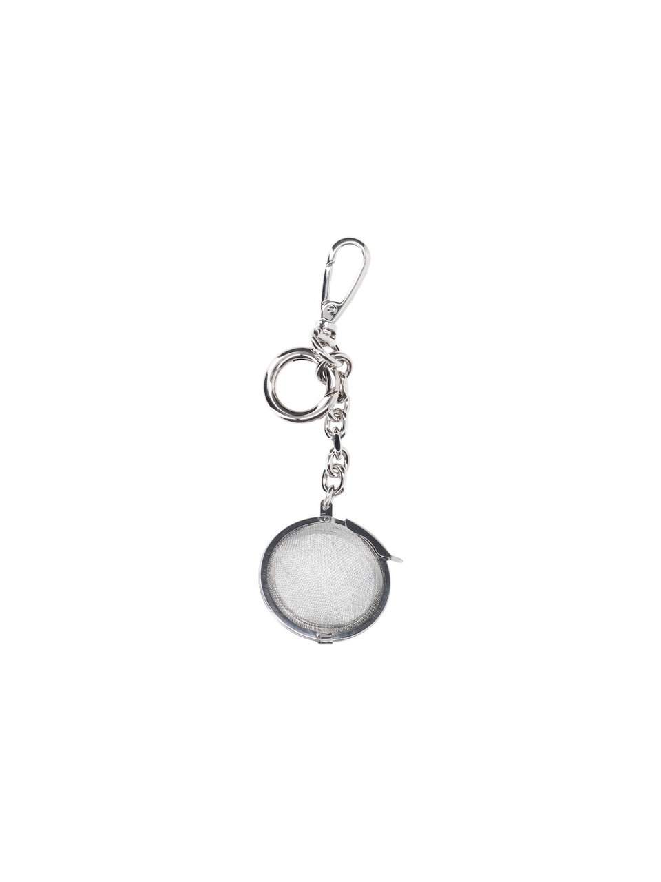 Maison Margiela Silver-Tone Tea Infuser Keychain Charm Neutraal