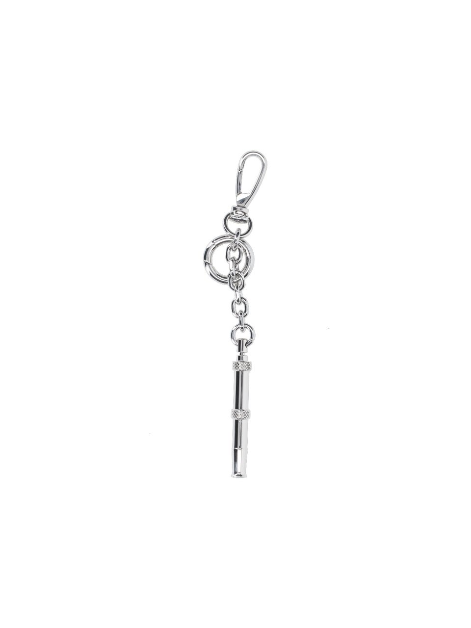 Maison Margiela Silver-Plated Brass Keychain Charm With Whistle Design Neutraal