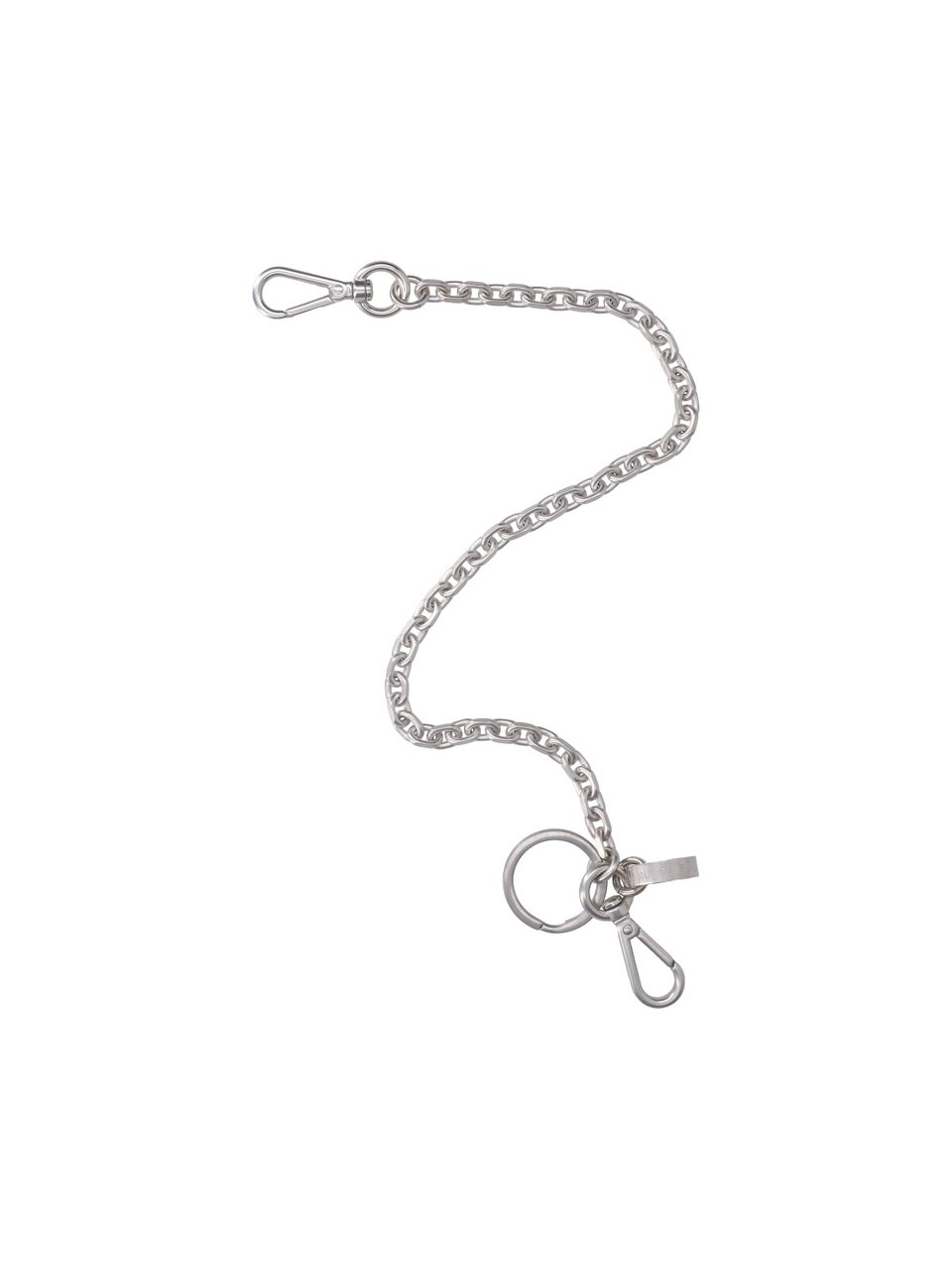Maison Margiela Silver Metal Keychain Chain with Lobster Clasps Zilver