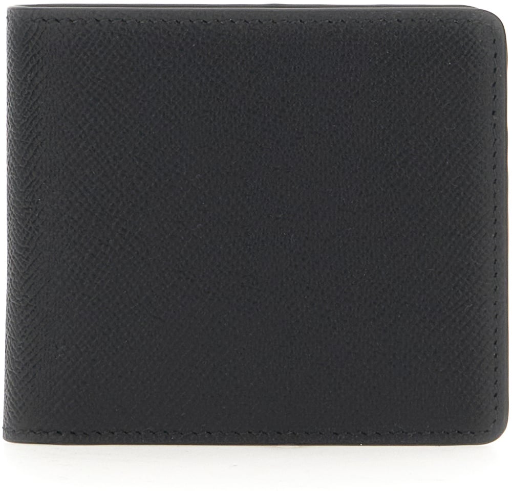 Maison Margiela Black leather card holder Zwart