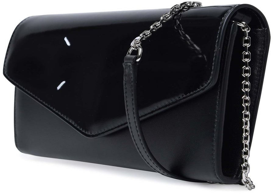 Maison Margiela Maison Margiela Four Stiches Leather Chain Wallet Zwart