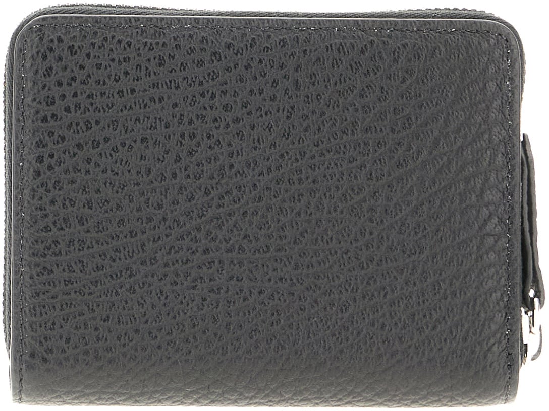 Maison Margiela Black Four Stitches trifold wallet Zwart