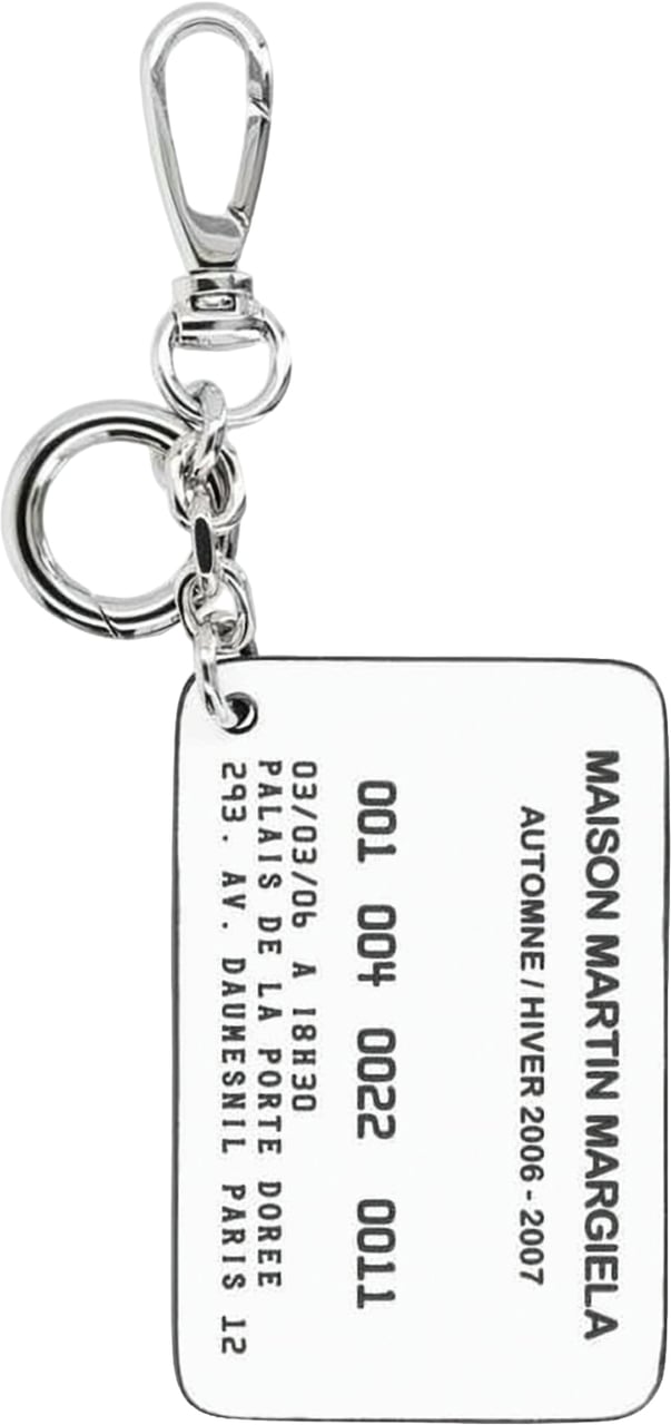 Maison Margiela Black Glossy Clasp Keyring Leather Wallet Wit